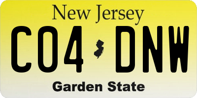 NJ license plate C04DNW