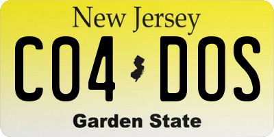 NJ license plate C04DOS