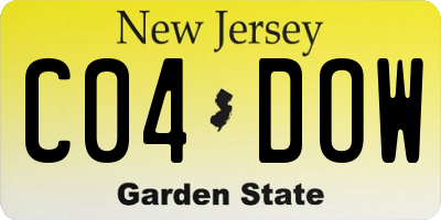 NJ license plate C04DOW