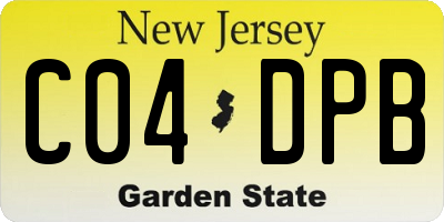 NJ license plate C04DPB