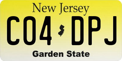 NJ license plate C04DPJ