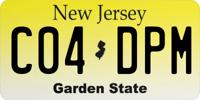 NJ license plate C04DPM