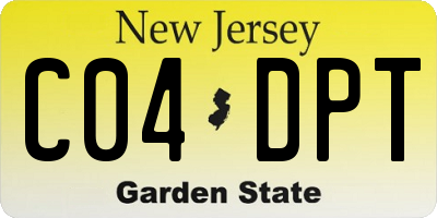NJ license plate C04DPT