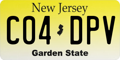 NJ license plate C04DPV