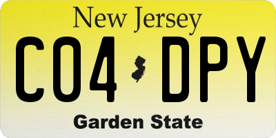 NJ license plate C04DPY