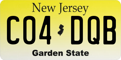 NJ license plate C04DQB