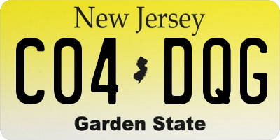 NJ license plate C04DQG