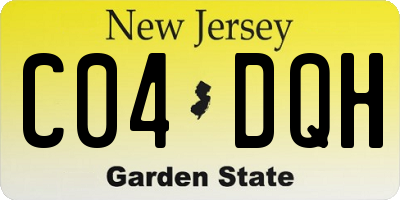 NJ license plate C04DQH