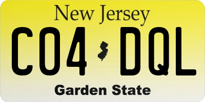 NJ license plate C04DQL
