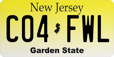 NJ license plate C04FWL