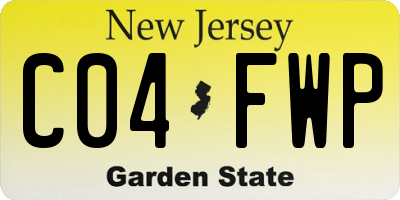 NJ license plate C04FWP