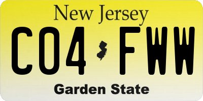 NJ license plate C04FWW