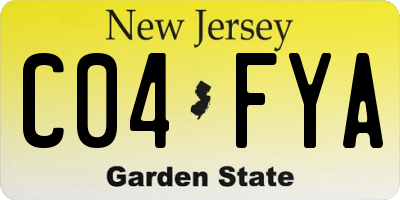 NJ license plate C04FYA