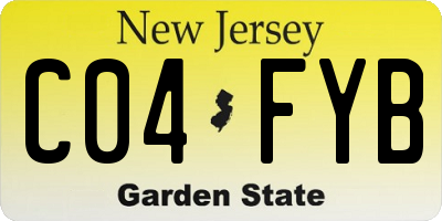 NJ license plate C04FYB