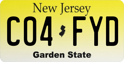 NJ license plate C04FYD