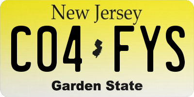 NJ license plate C04FYS