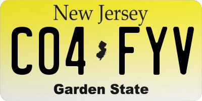 NJ license plate C04FYV