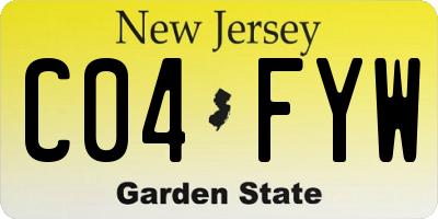 NJ license plate C04FYW