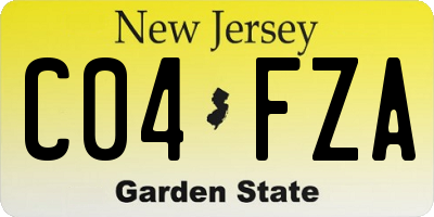 NJ license plate C04FZA