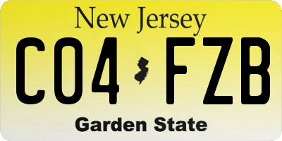 NJ license plate C04FZB