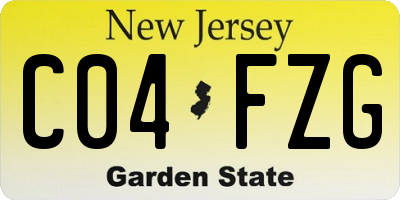 NJ license plate C04FZG