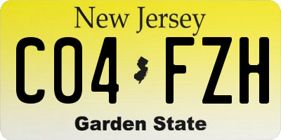 NJ license plate C04FZH