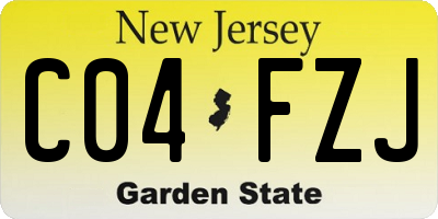 NJ license plate C04FZJ