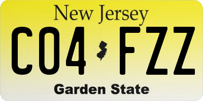NJ license plate C04FZZ