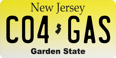 NJ license plate C04GAS