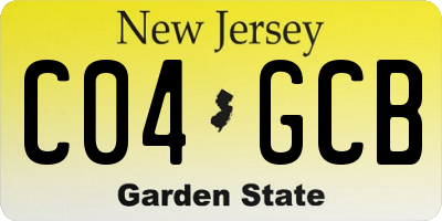 NJ license plate C04GCB