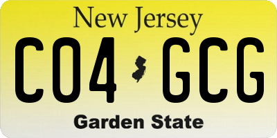 NJ license plate C04GCG