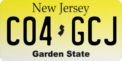 NJ license plate C04GCJ