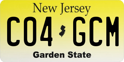 NJ license plate C04GCM