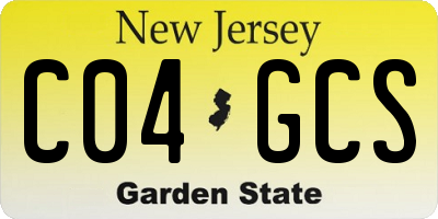 NJ license plate C04GCS