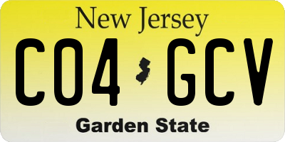 NJ license plate C04GCV