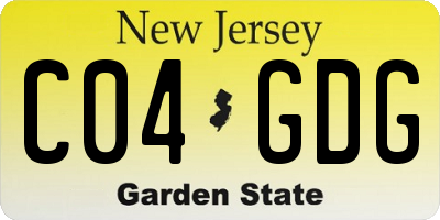NJ license plate C04GDG