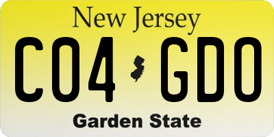 NJ license plate C04GDO