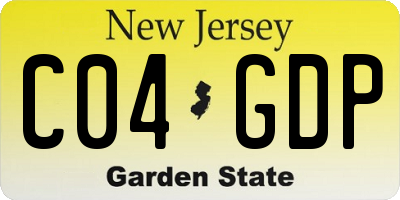 NJ license plate C04GDP