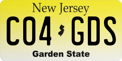 NJ license plate C04GDS