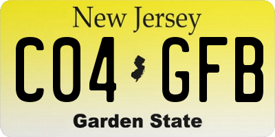 NJ license plate C04GFB