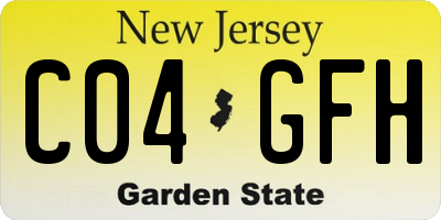 NJ license plate C04GFH