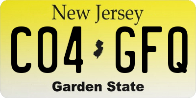 NJ license plate C04GFQ