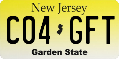 NJ license plate C04GFT