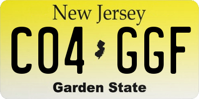 NJ license plate C04GGF