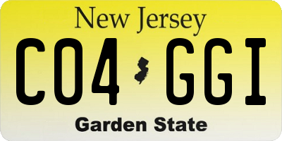 NJ license plate C04GGI