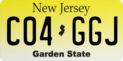 NJ license plate C04GGJ