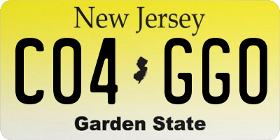 NJ license plate C04GGO