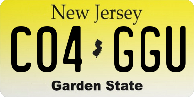 NJ license plate C04GGU