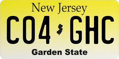 NJ license plate C04GHC