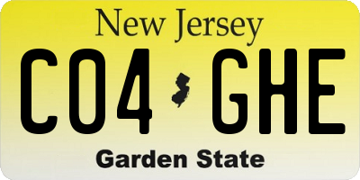 NJ license plate C04GHE